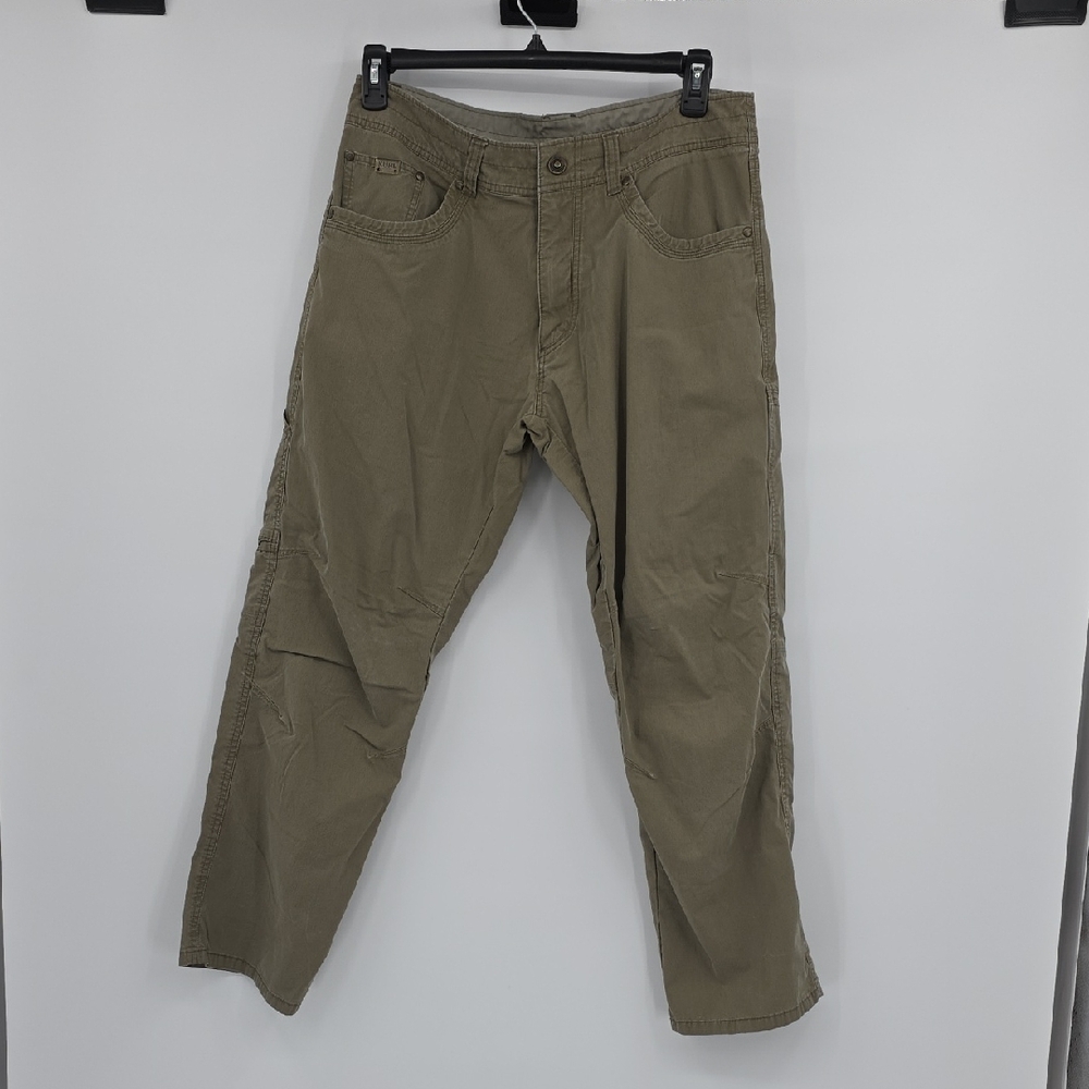 Kuhl Tan Chinos with Relaxed Fit and Twill Texture Size 34×30
